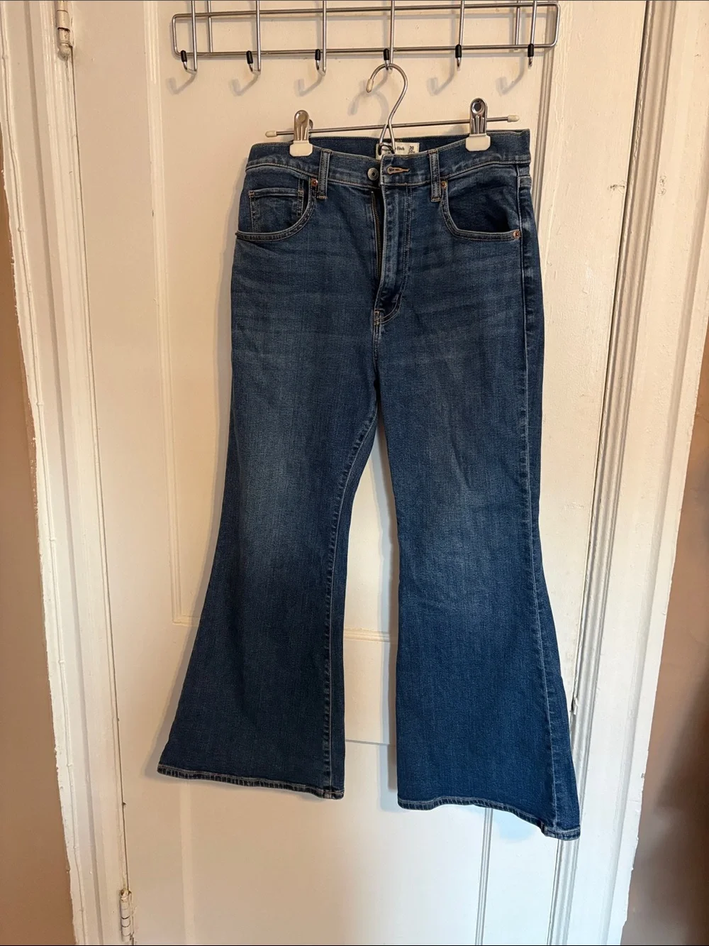 Abercrombie & Fitch Dark Blue Flare Jeans - Wide Leg